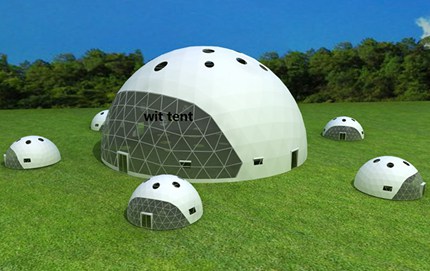 diameter 35m dome tent with 8pcs small dome tent 